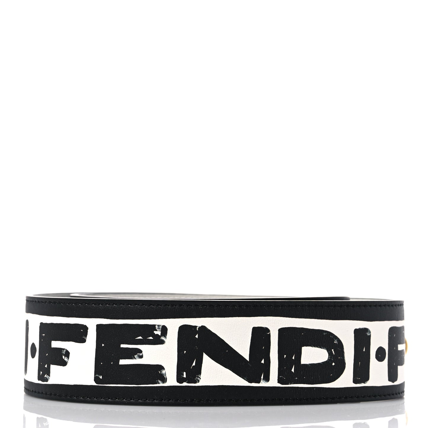 X JOSHUA VIDES Vitello Grace Logo Regular Strap You Optical White Black