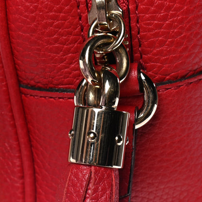 Gucci Pebbled Calfskin Small Soho Disco Bag Tabasco Red 12 of 15