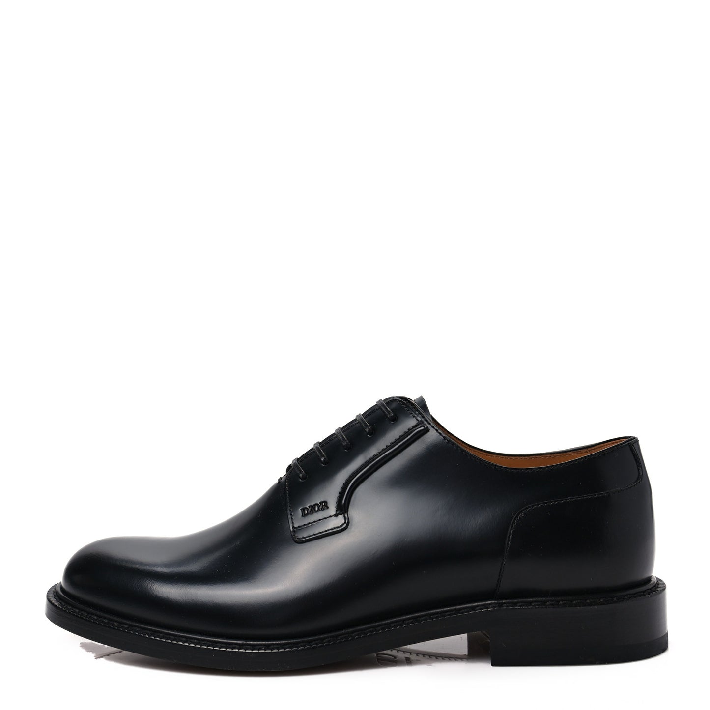 Calfskin Lace Up Oxford Loafers 41 Black