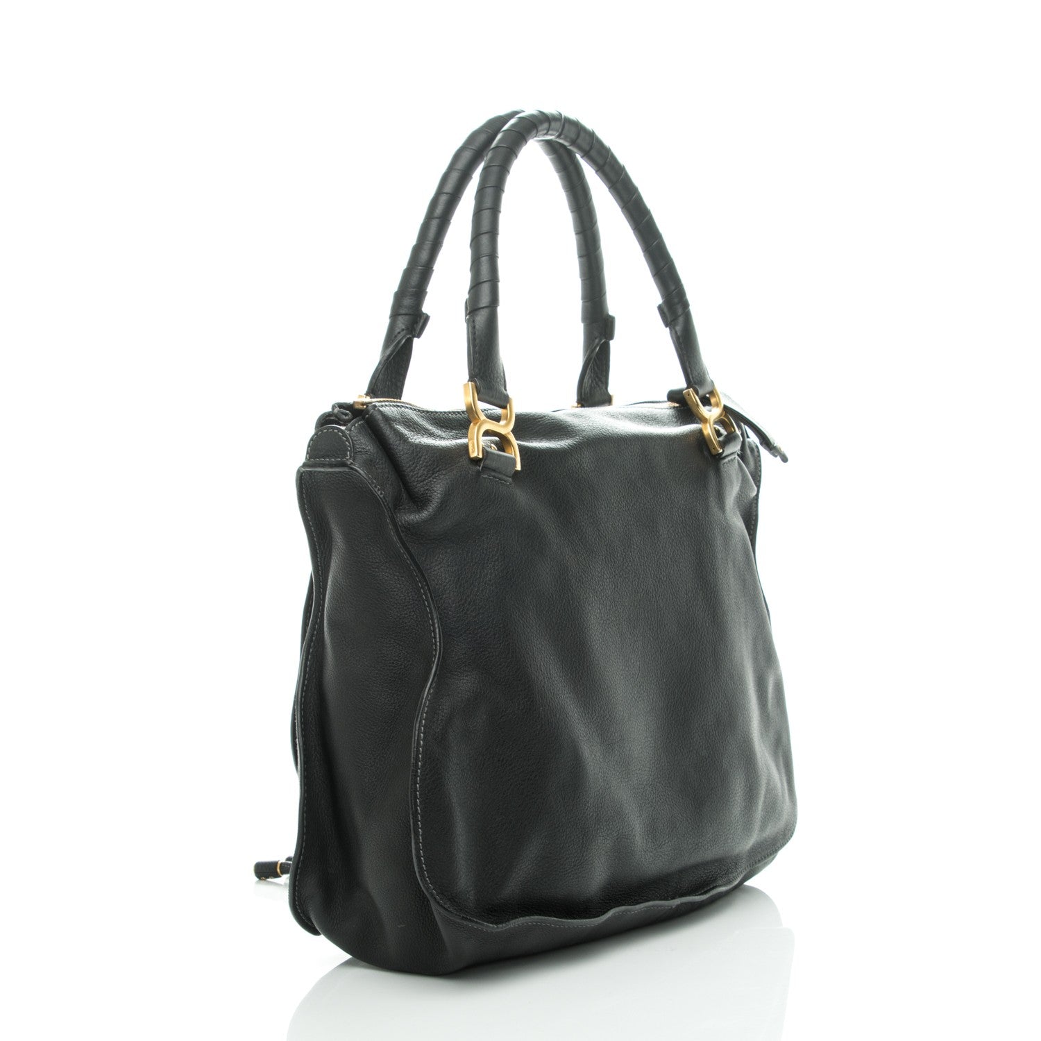 Chloe Calfskin Large Marcie Satchel Black 3 of 8
