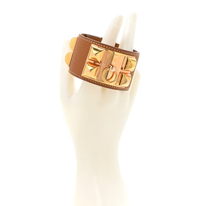 Hermes Epsom Collier de Chien CDC Bracelet T3 Gold 2 of 5