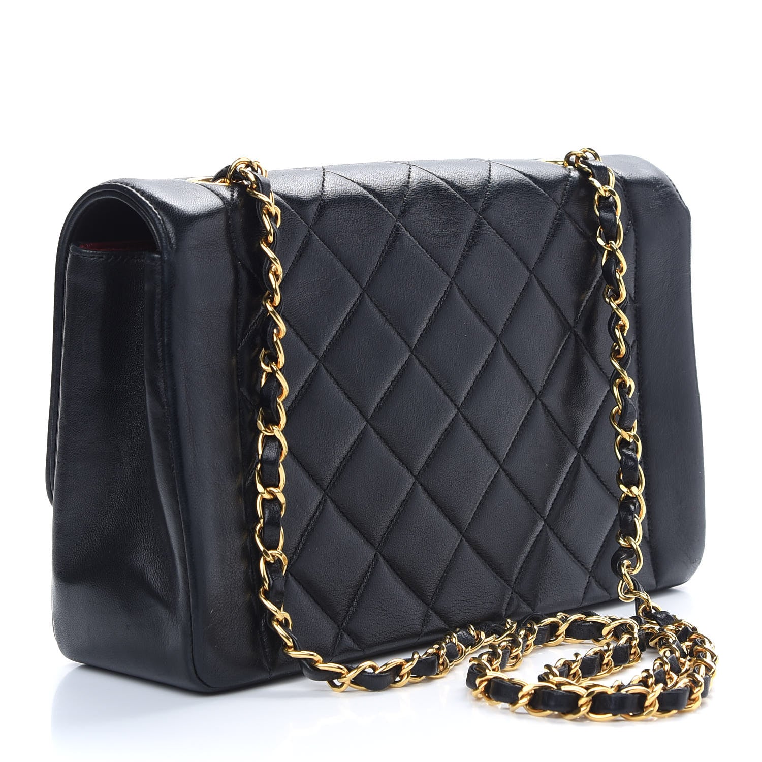 Chanel Lambskin Quilted Medium Single Flap Black 2 of 8