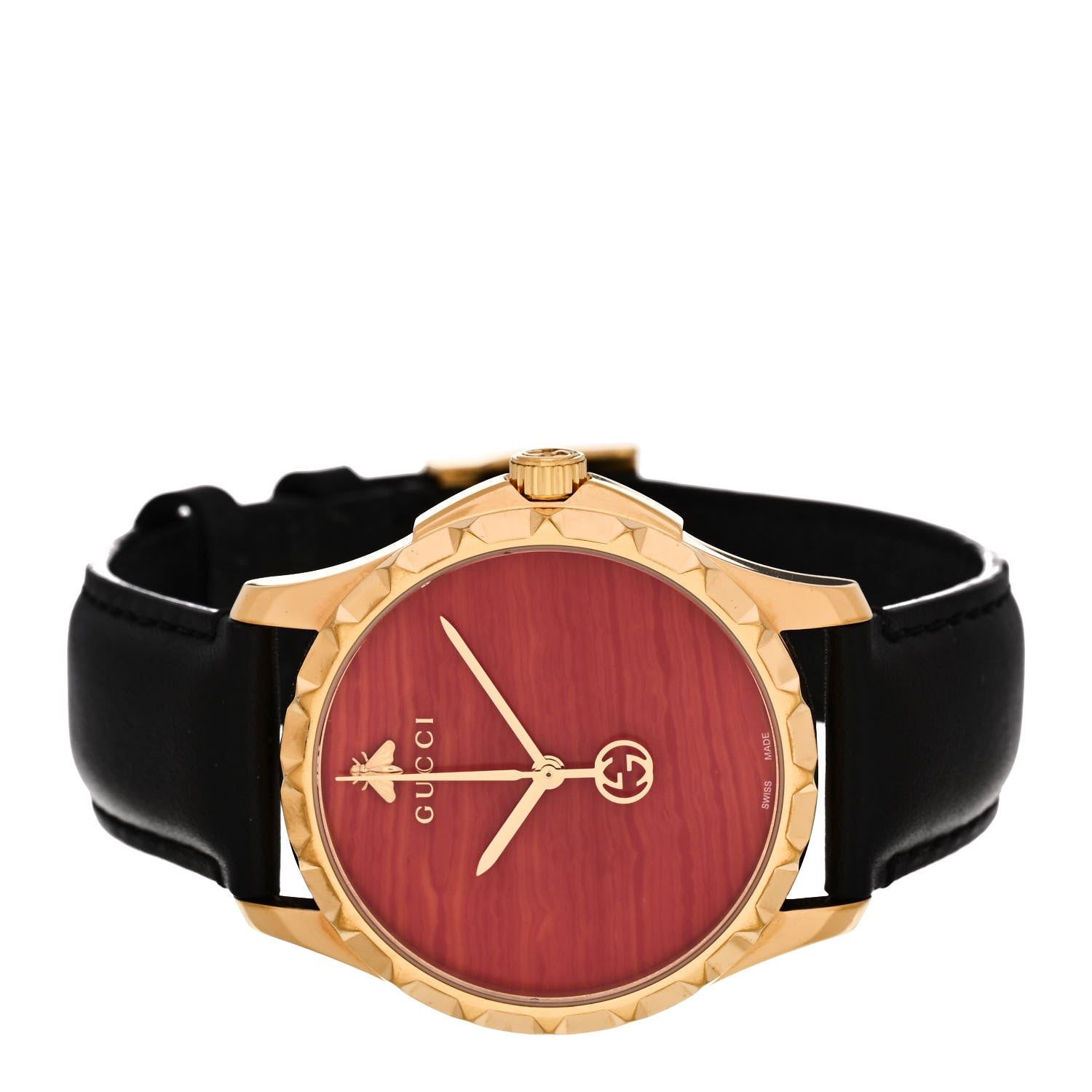 Gucci Stainless Steel Calfskin 38mm G-Timeless Quartz Watch Coral 2 of 4