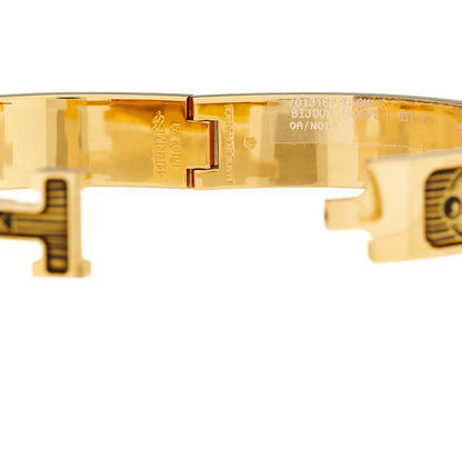 Hermes Enamel Narrow Printed Bijoux Trompe l'Oeill Clic Clac H Bracelet GM Black 4 of 4