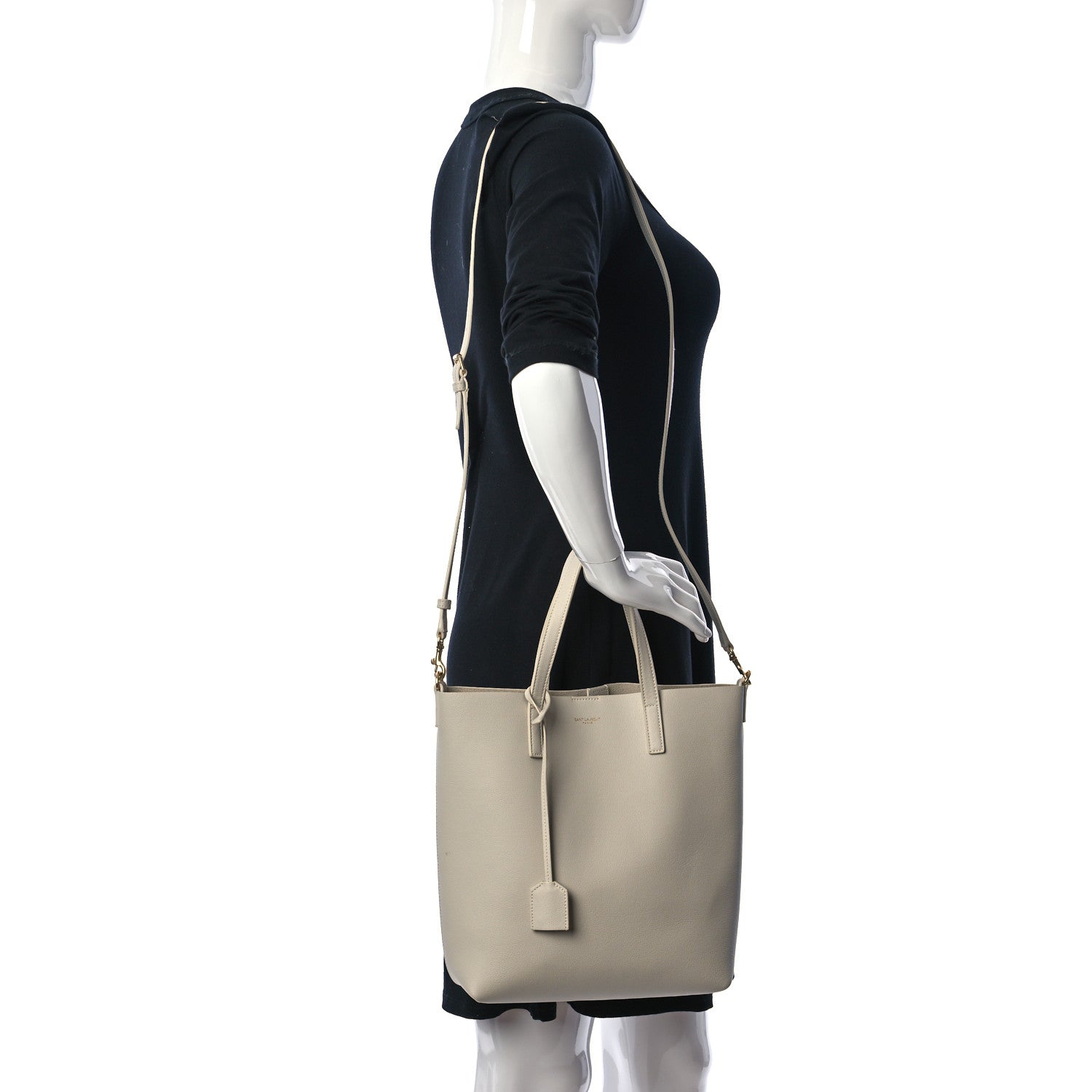 Saint Laurent Calfskin Toy Shopping Tote Porcellana 3 of 13
