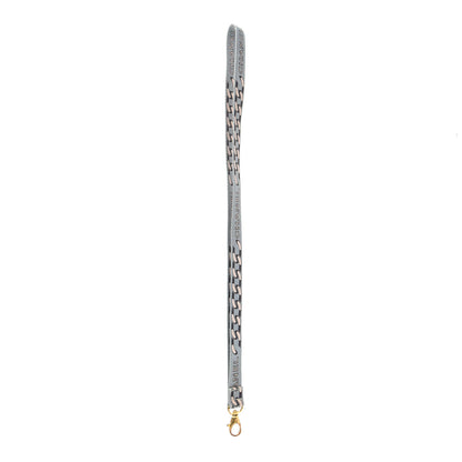 Chanel CC Lanyard Necklace Blue Gold 3 of 5
