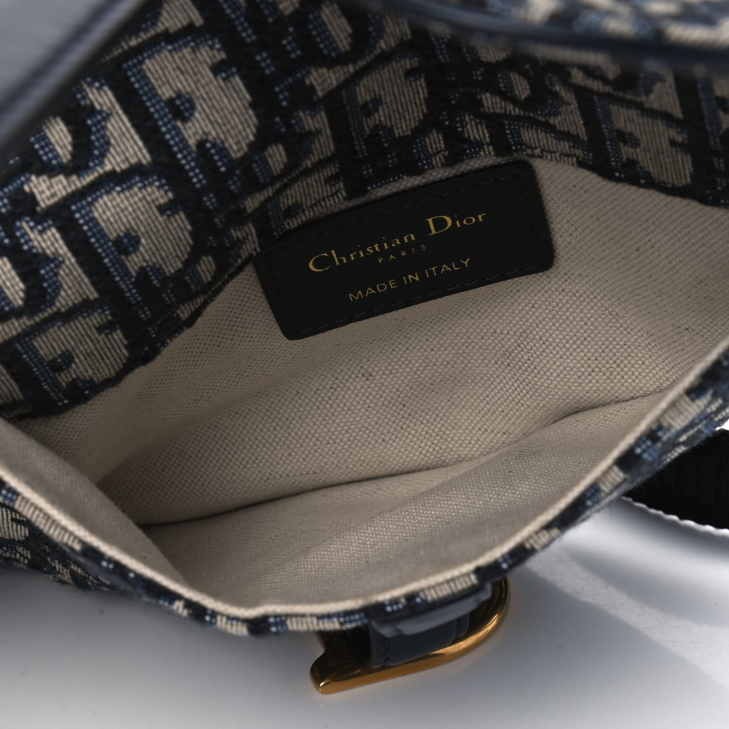 Oblique Saddle Belt Bag Blue