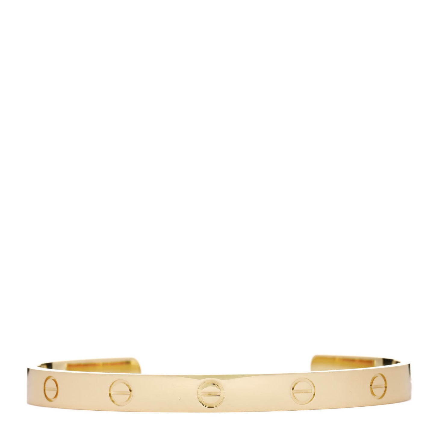 18K Yellow Gold LOVE Cuff Bracelet 19