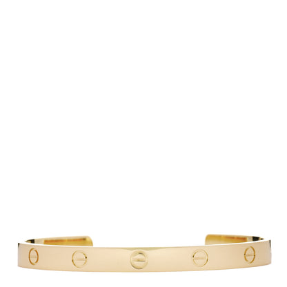 Cartier 18K Yellow Gold LOVE Cuff Bracelet 19 1 of 4