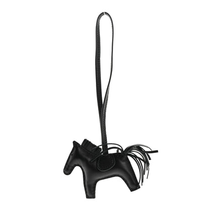 Hermes Milo Lambskin Grigri Rodeo Horse Bag Charm PM So Black 1 of 4