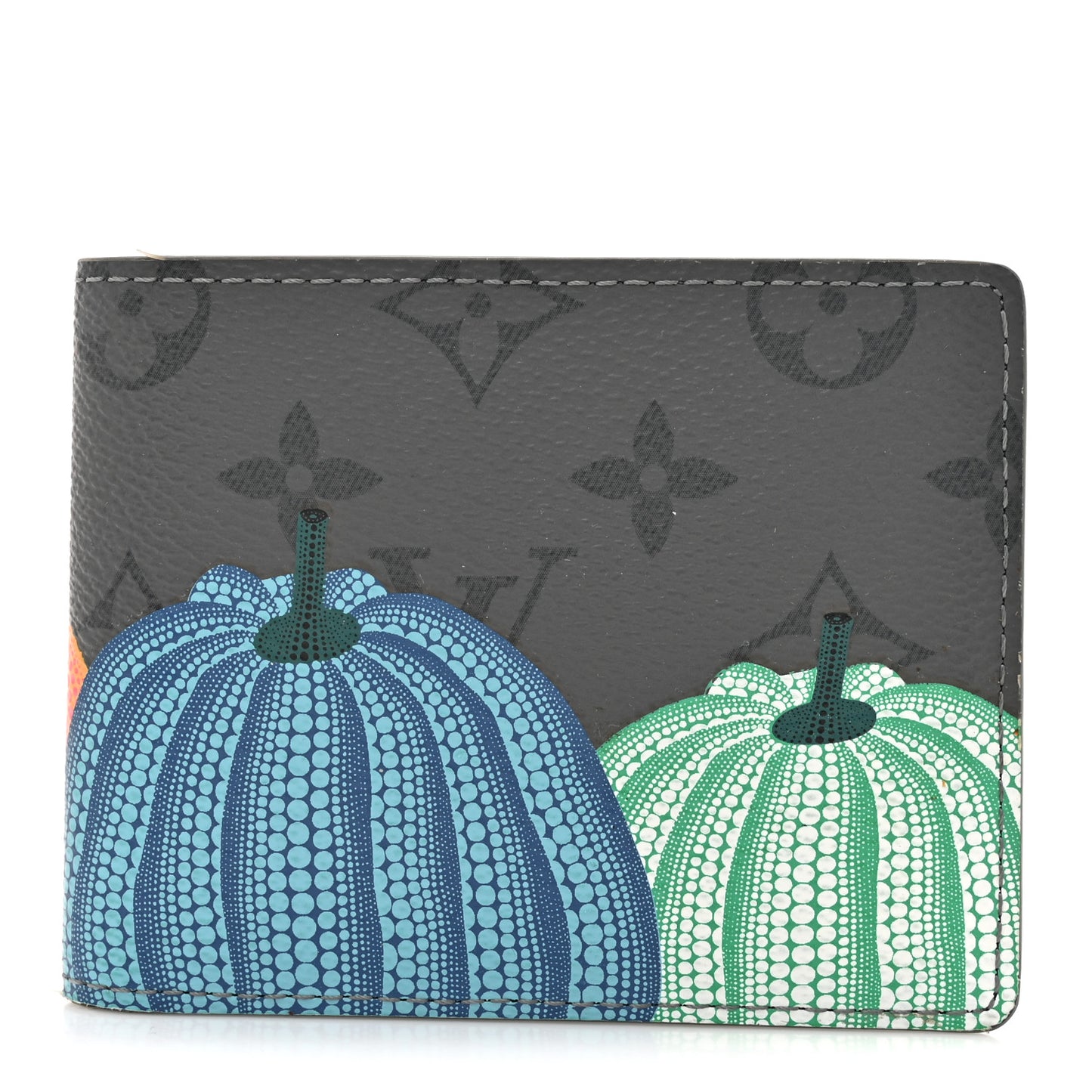 LV X YK Monogram Eclipse Reverse Pumpkin Slender Wallet Multicolor