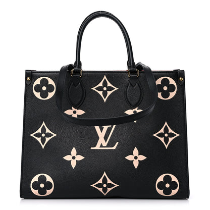Louis Vuitton Empreinte Monogram Giant Onthego MM Black Beige 1 of 10
