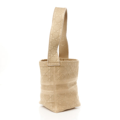 Christian Dior Canvas Embroidered D-Bubble Bucket Bag Beige 3 of 10