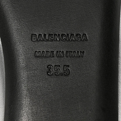 Balenciaga Metallic Calfskin BB Knife Pointy Toe Ballerina Flats 35.5 Silver Hardware 7 of 16