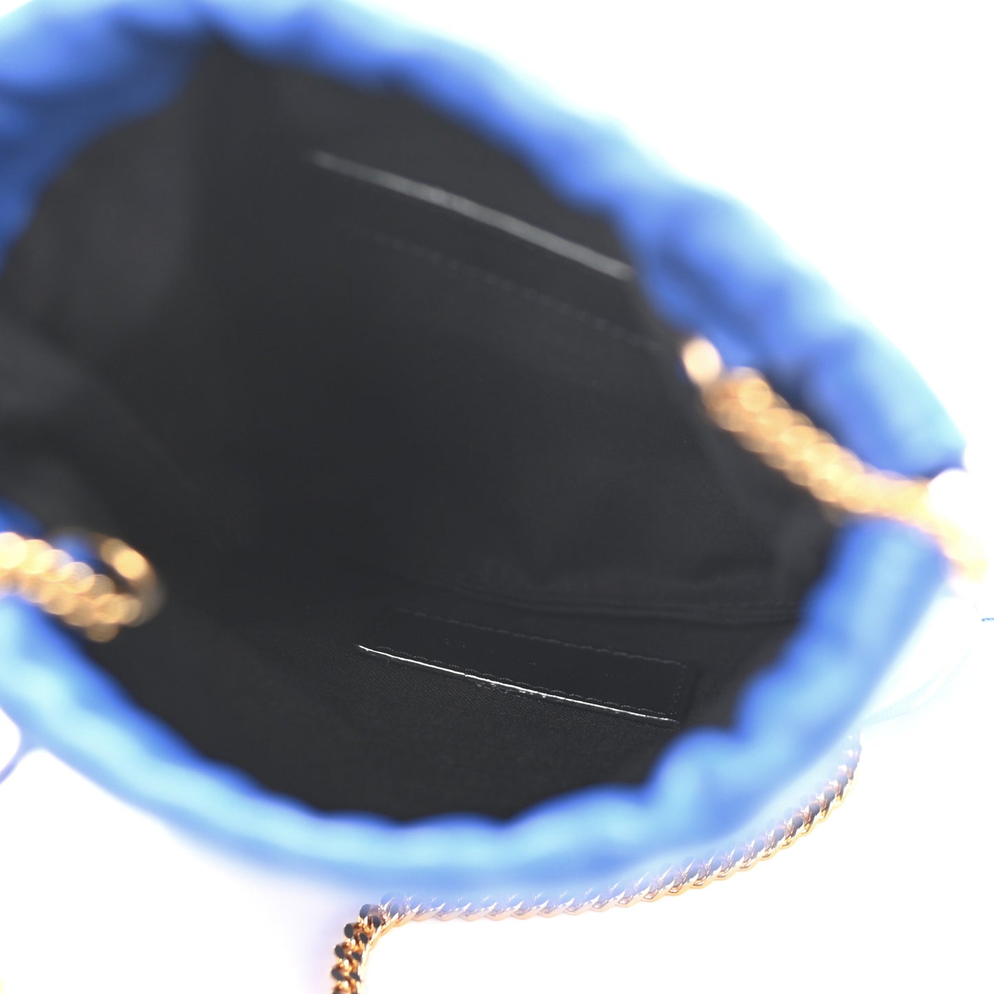 Lambskin Paris Drawstring Pouch Bleu Majorelle