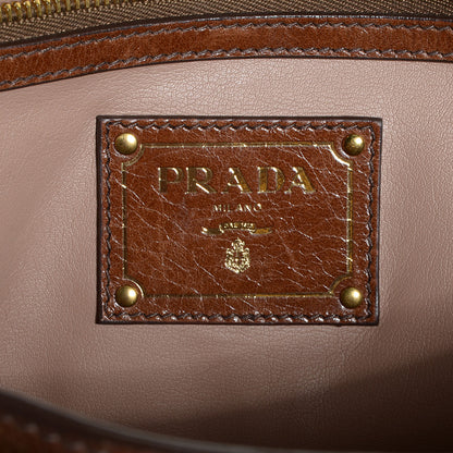 Prada Vitello Shine Convertible Satchel Palissandro 6 of 9