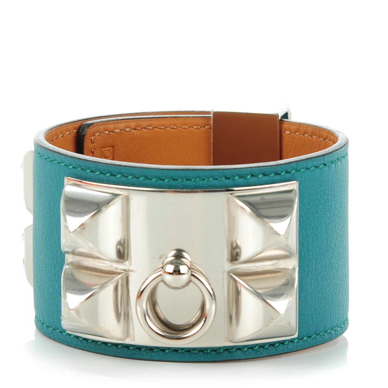 Hermes Swift Collier de Chien CDC Bracelet Malachite S 1 of 7