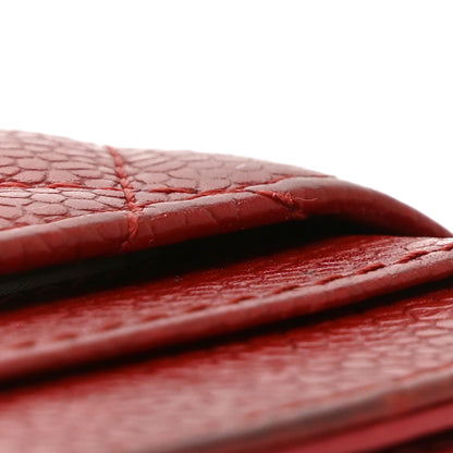 Chanel Caviar Quilted Card Holder Red 10 of 10