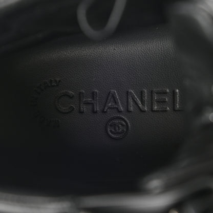 Chanel Lambskin Zipped Chain CC Sneakers 40.5 Black 7 of 10