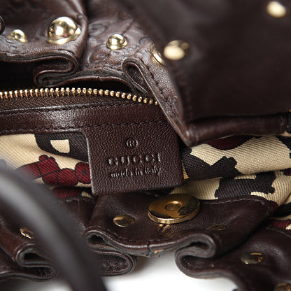 Gucci Guccissima Studded Pelham Shoulder Bag Dark Brown 5 of 9