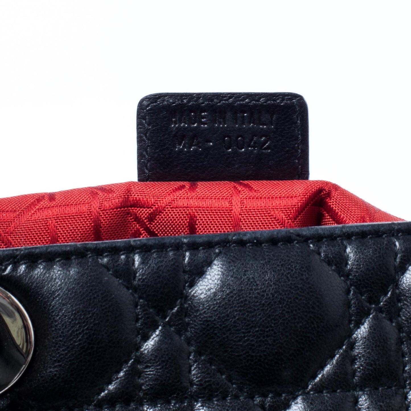 Lambskin Cannage Large Lady Dior Black
