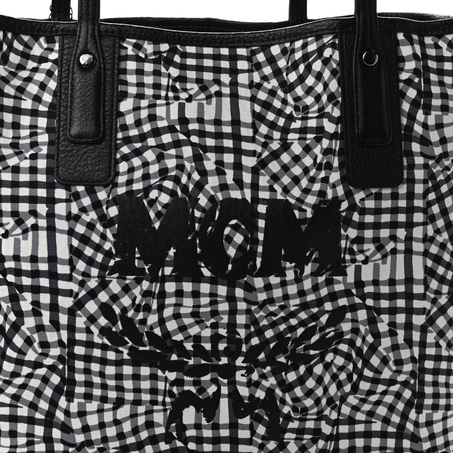 MCM Visetos Medium Liz Reversible Shopper Tote Black 12 of 16