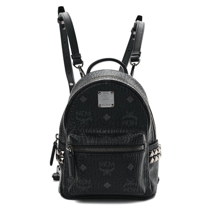 MCM Visetos Side Stud X-Mini Stark Bebe Boo Backpack Black 1 of 10