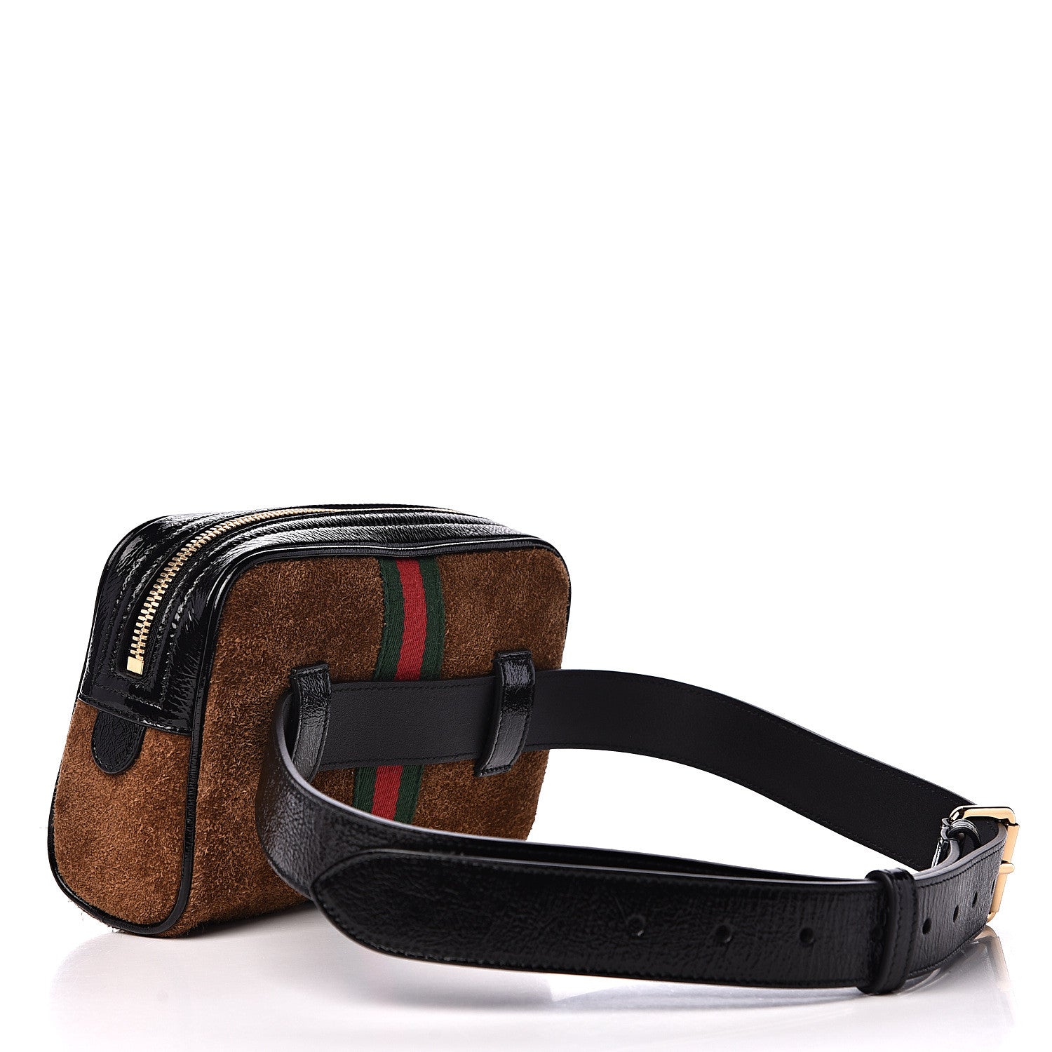 Gucci Suede Small Ophidia Belt Bag 85 34 Brown 2 of 10