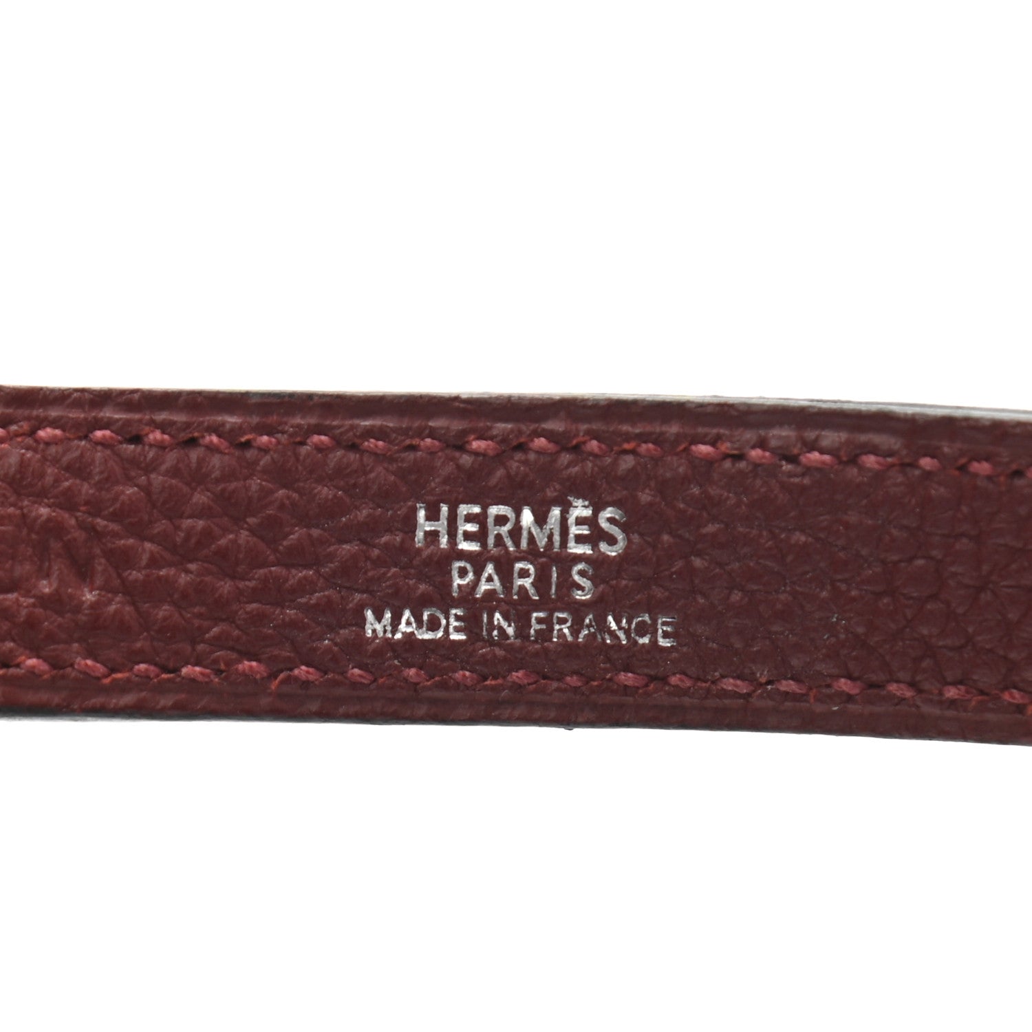 Hermes Togo Kelly Dog Leash Rouge H 3 of 4