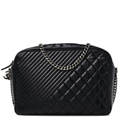 Chanel Glazed Calfskin Coco Boy Camera Case Black 1 of 14