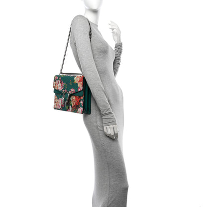 Gucci Calfskin Blooms Print Medium Dionysus Shoulder Bag Bright Emerald Multicolor 2 of 15
