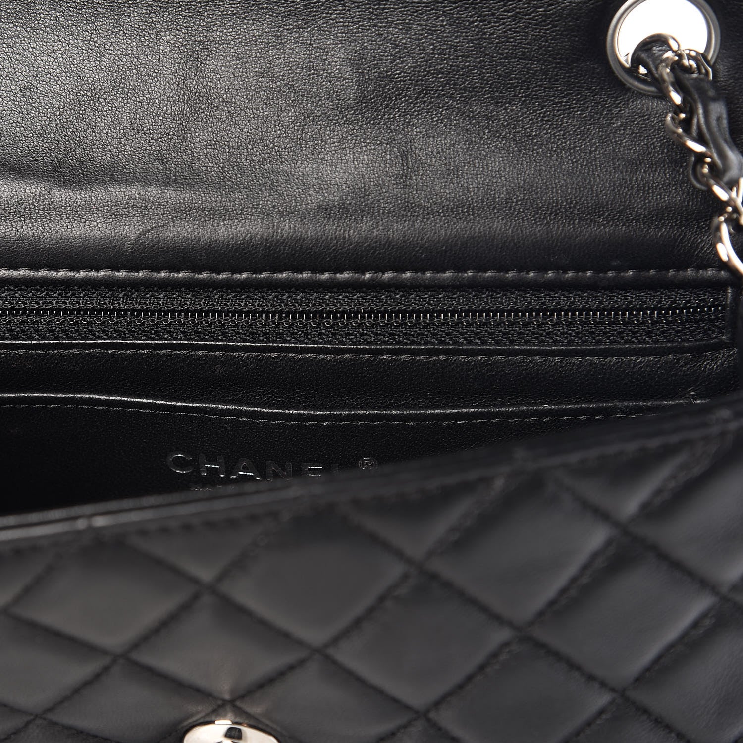 Chanel Lambskin Quilted Mini Rectangular Flap Black 8 of 9