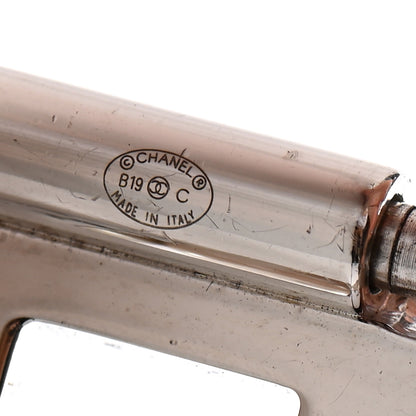 Chanel Crystal Pearl CC Cuff Bracelet L Silver 5 of 7