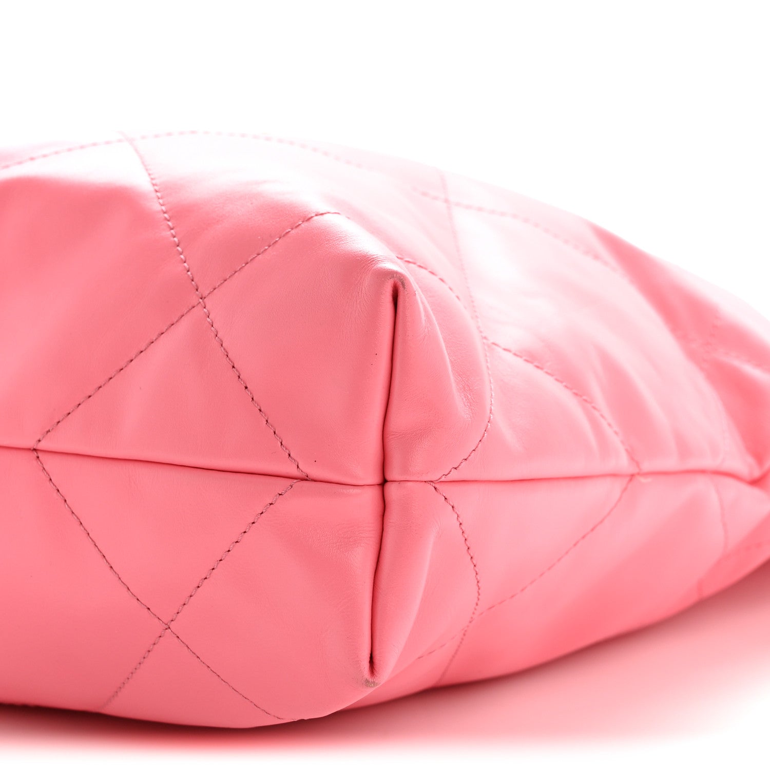 Chanel Shiny Calfskin Quilted Small Chanel 22 Coral Pink 11 of 13