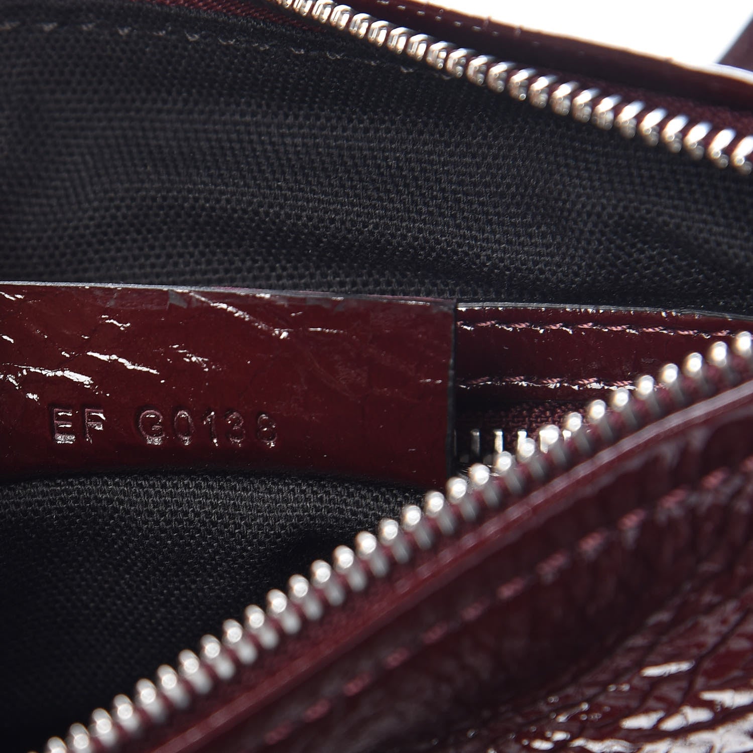 Givenchy Crinkled Patent Deerskin Mini Pandora Aubergine 7 of 9