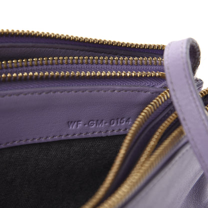 Celine Lambskin Large Trio Crossbody Bag Lilac 13 of 14
