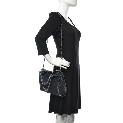 Stella McCartney Shaggy Deer Mini Falabella Fold Over Tote Navy 2 of 9