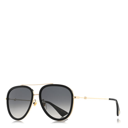 Gucci Aviator Sunglasses GG0062S Black Gold 1 of 7
