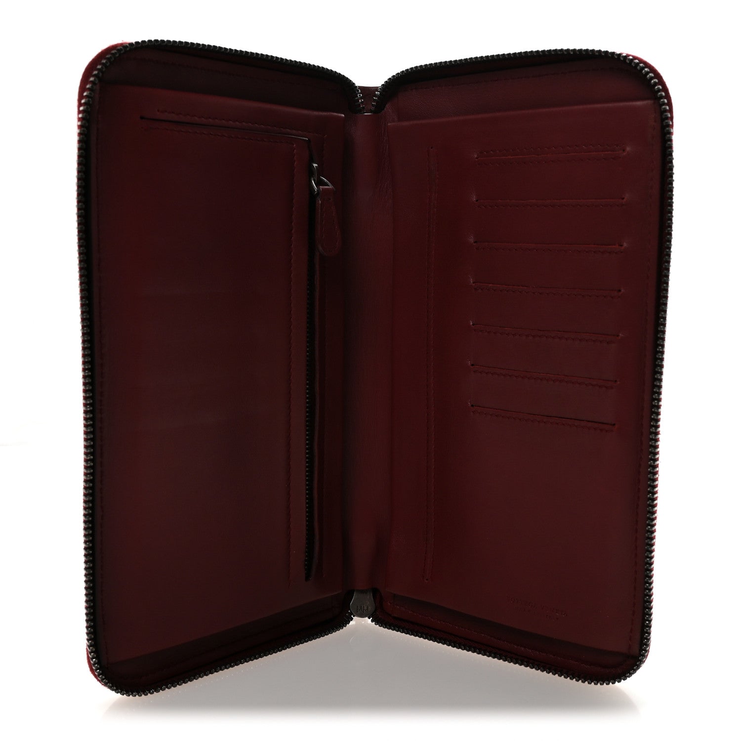 Bottega Veneta Nappa Intrecciato Travel Organizer Wallet Red 5 of 7
