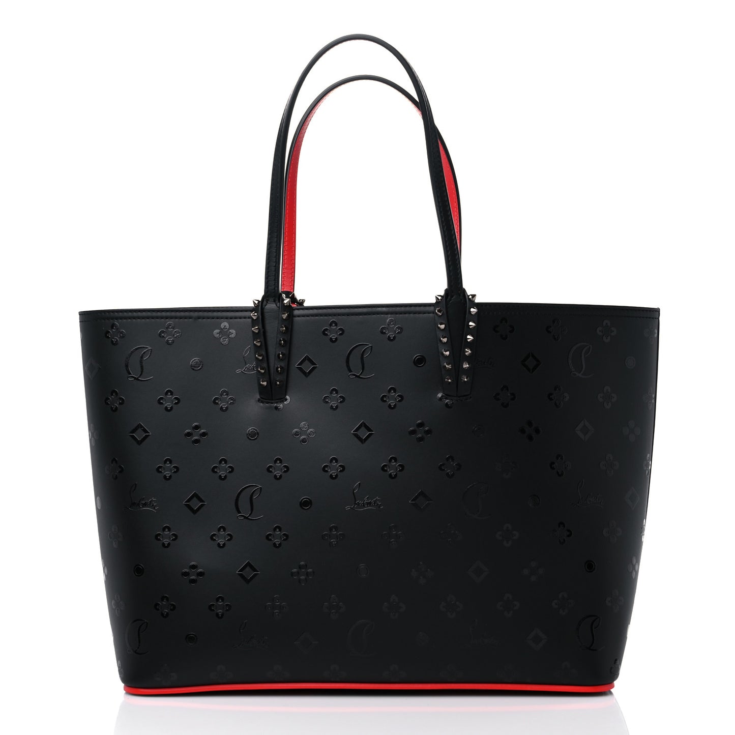 Calfskin Loubinthesky East West Cabata Tote Black