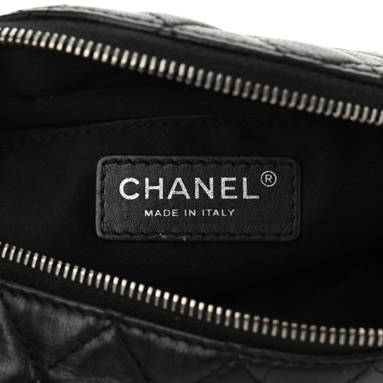Chanel Lambskin Quilted Banane Waist Bag Fanny Pack Black 6 of 10