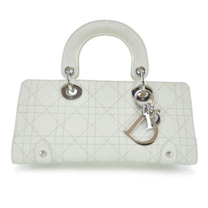 Christian Dior Calfskin Cannage Stitched Small East West Lady Dior White 1 of 6