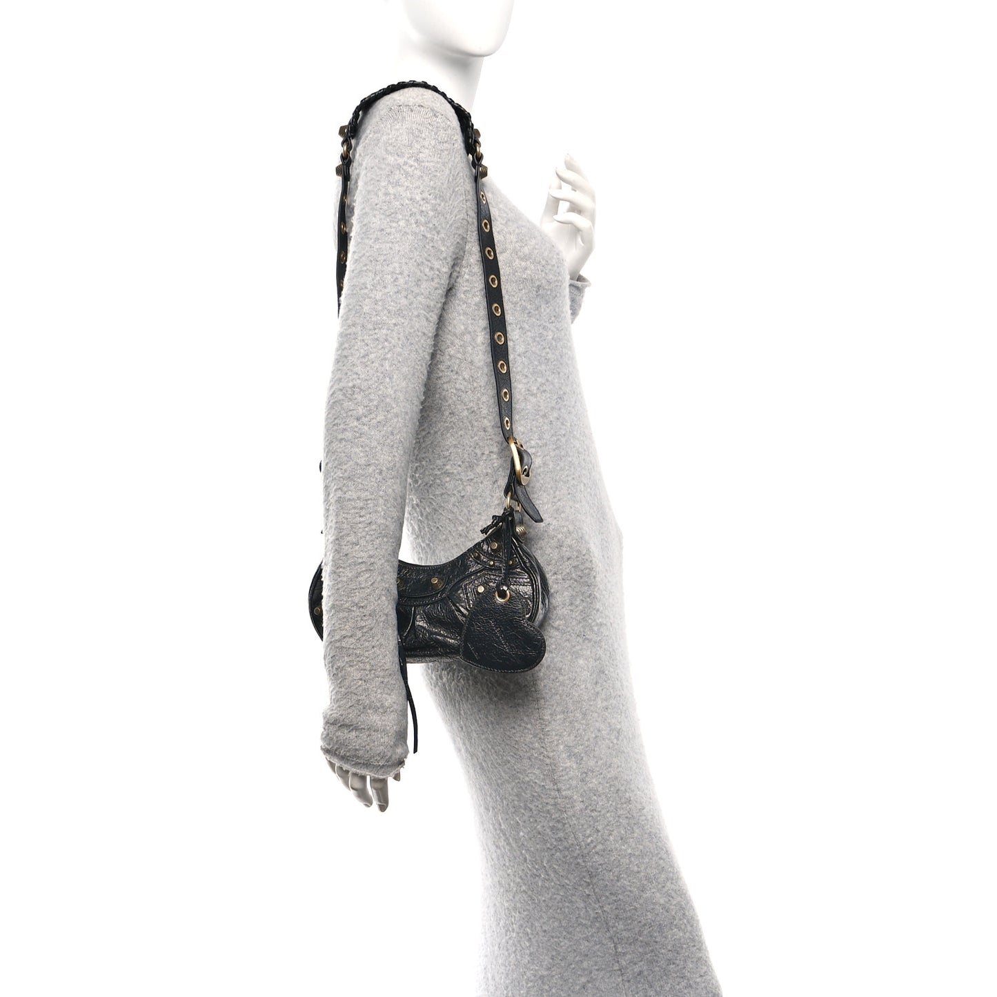 Agneau Arena Le Cagole Shoulder Bag XS Black