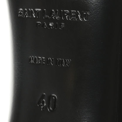 Saint Laurent Patent Calfskin Opyum 110 Sandals 40 Black Gold 7 of 9