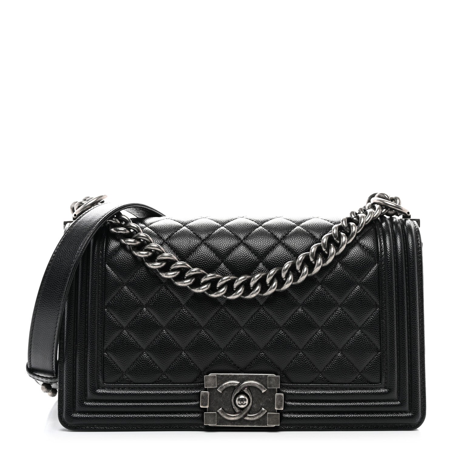 Chanel Caviar Quilted Medium Boy Flap Black 1 of 10