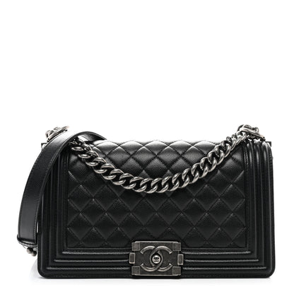 Chanel Caviar Quilted Medium Boy Flap Black 1 of 10