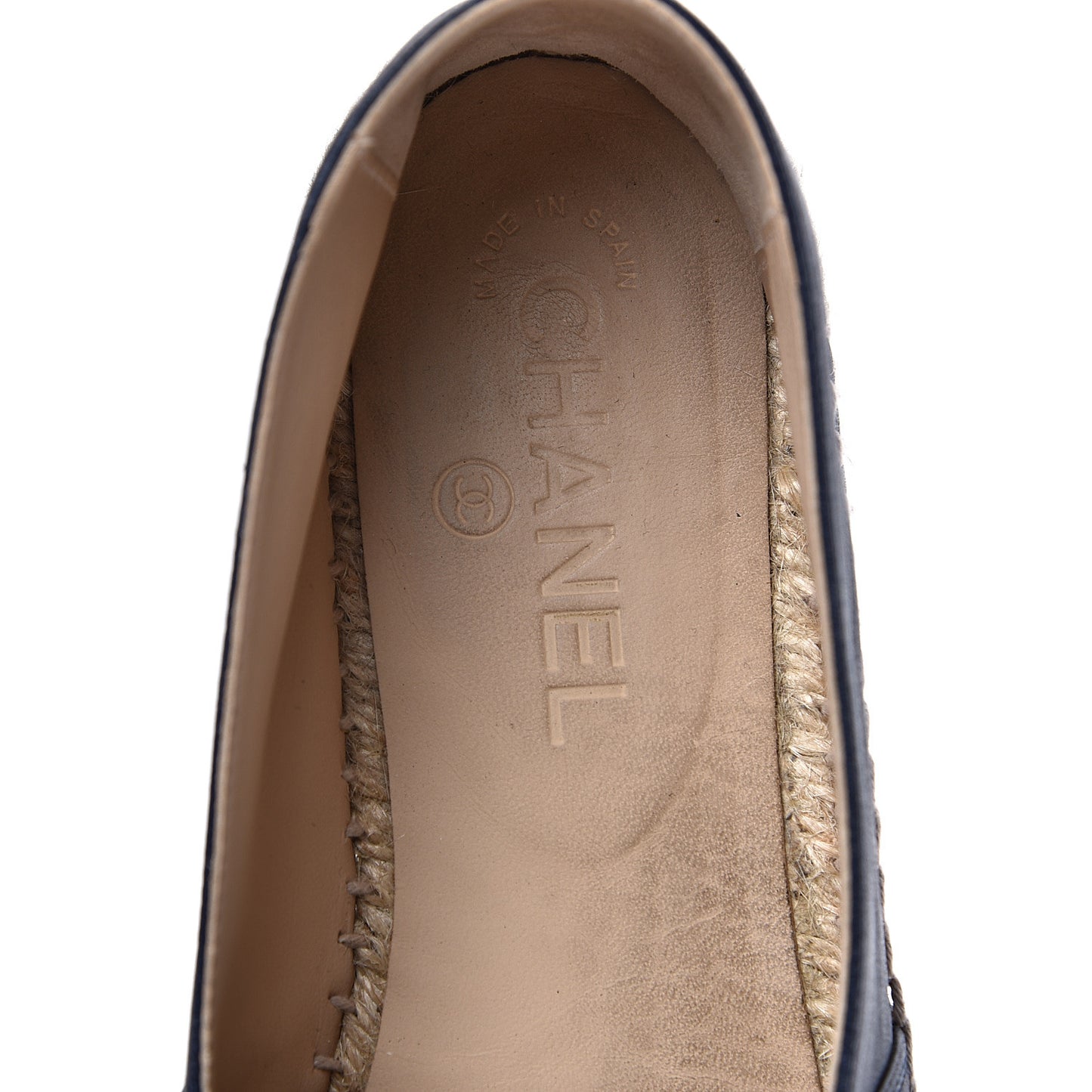 Lambskin CC Espadrilles 39 Navy Black