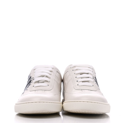 Hermes Swift Printed Peinture Fraiche Quicker Sneakers 37 White Black 2 of 13