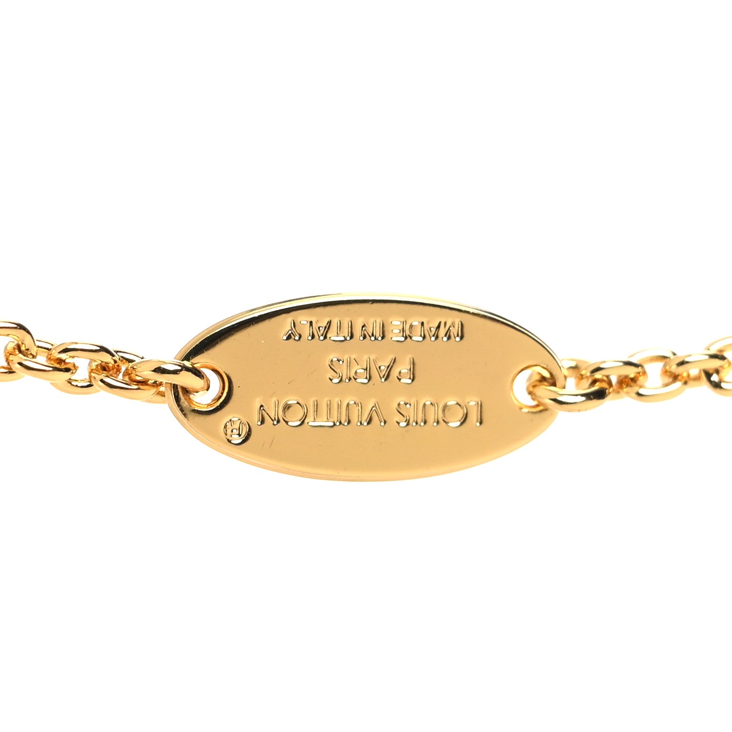 Louis Vuitton Metal Crystal LV Iconic Necklace Gold 4 of 6