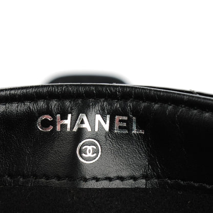 Chanel Patent Quilted Mini Phone Holder Clutch Black 6 of 8